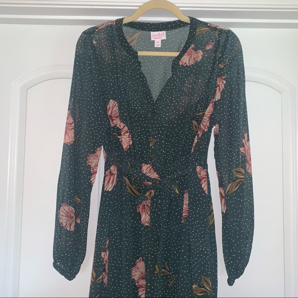 Maternity Dress green with slip